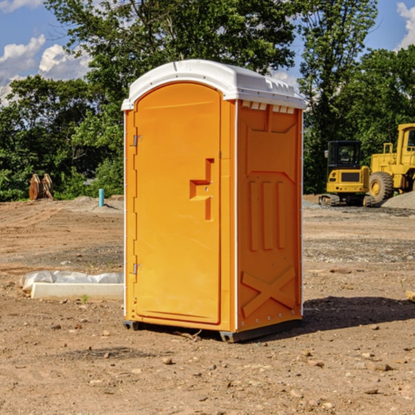 can i customize the exterior of the portable toilets with my event logo or branding in West Union IL